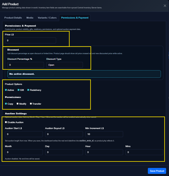Permissions Payment
